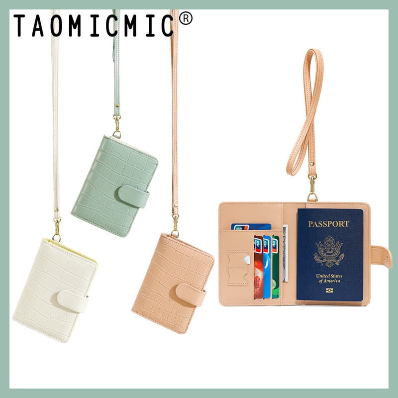 Multifuncional saco de passaporte de viagem Halter saco de armazenamento de passaporte documento pequeno saco bonito fre