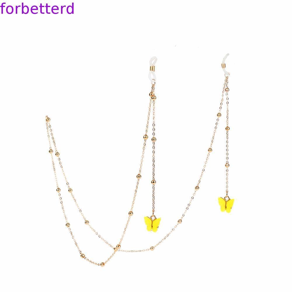 Metal Óculos Correntes Feminino Colorido Liga Antiderrapante Anti-Perdido Máscara Pendurado Corda