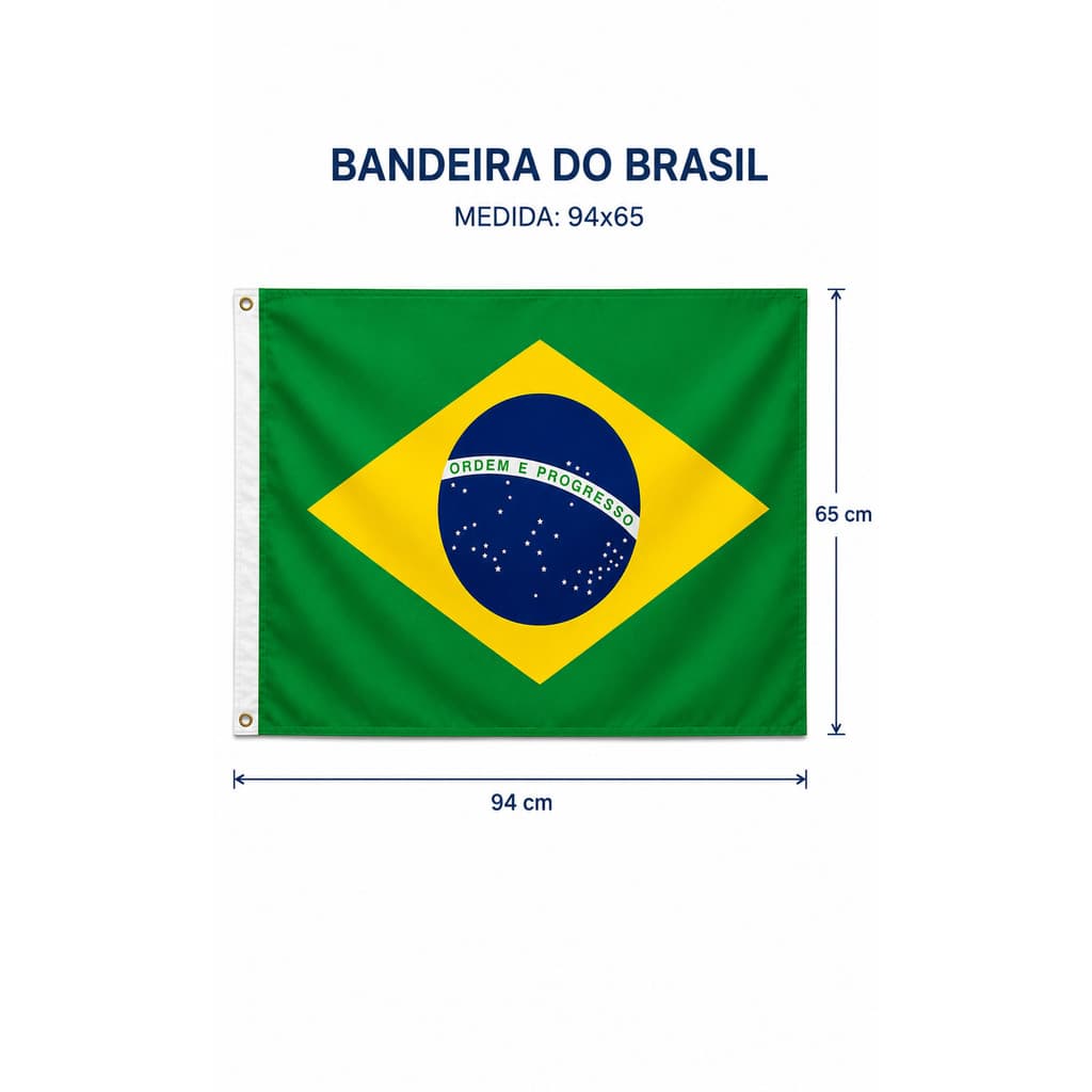 Bandeira Do Brasil Média 94x65 Copa Do Mundo 2026