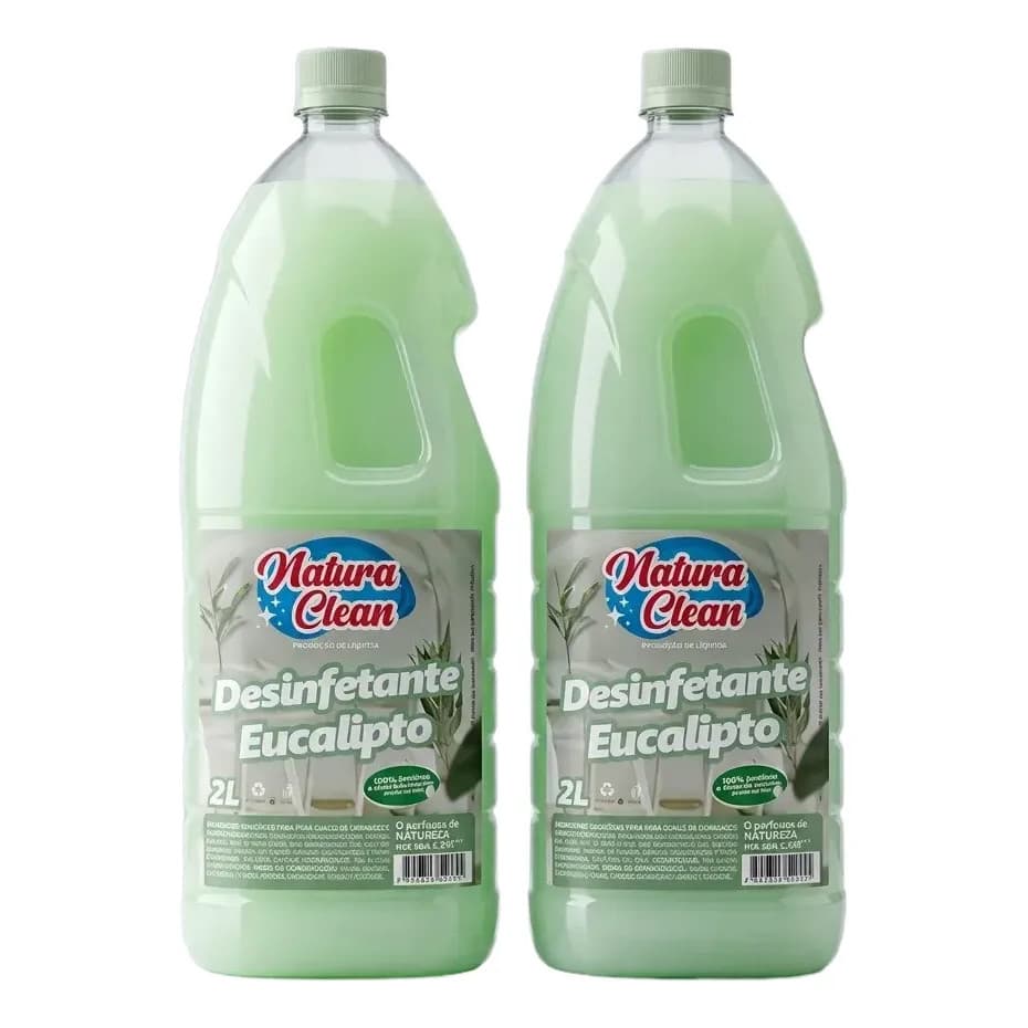 Kit 2 Unidades Desinfetante Natura Clean Eucalipto 2l