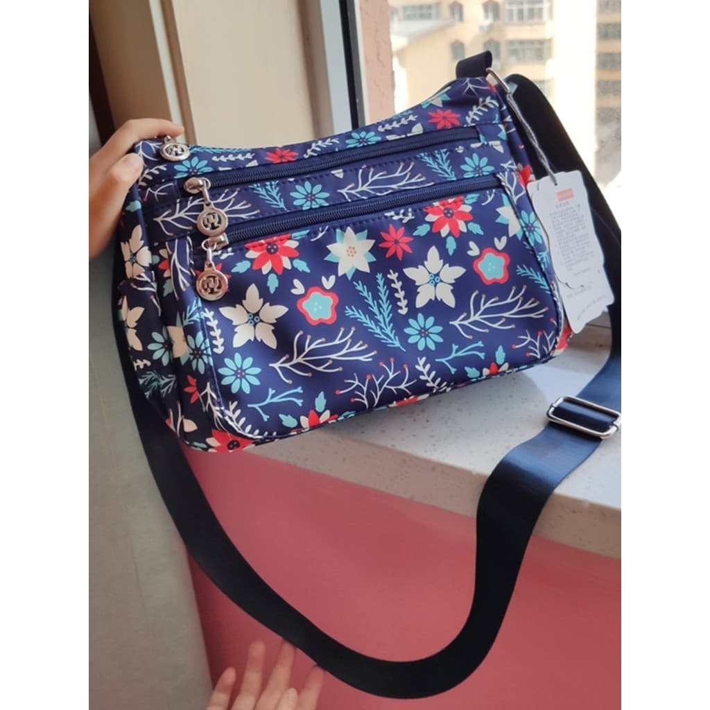 Inverno novo estilo bolsa feminina bolsa mensageiro bolsa de pano para idosos de meia-idade Oxford de um ombro grande @
