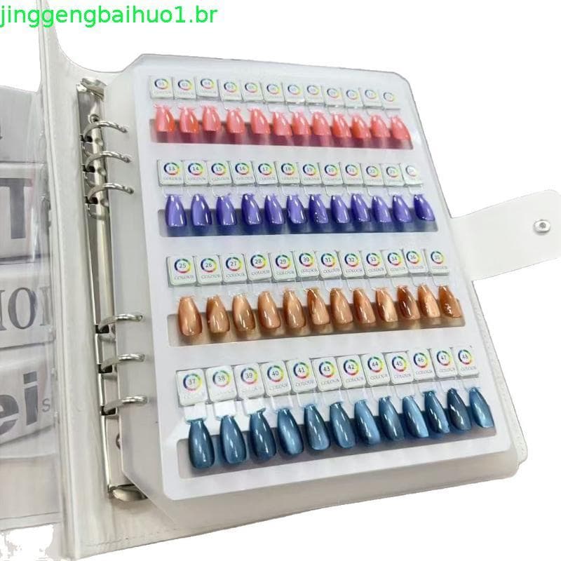 sg 48/96/144/192 Cores Dicas Magnéticas Arte Do Prego Swatch Livro Manicure Teste De Cor De Armazenamento Grande Acrílic