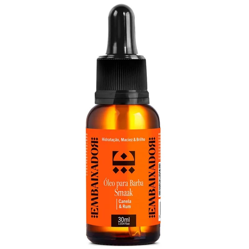Óleo para Barba Smaak Canela & Rum Embaixador - 30ml