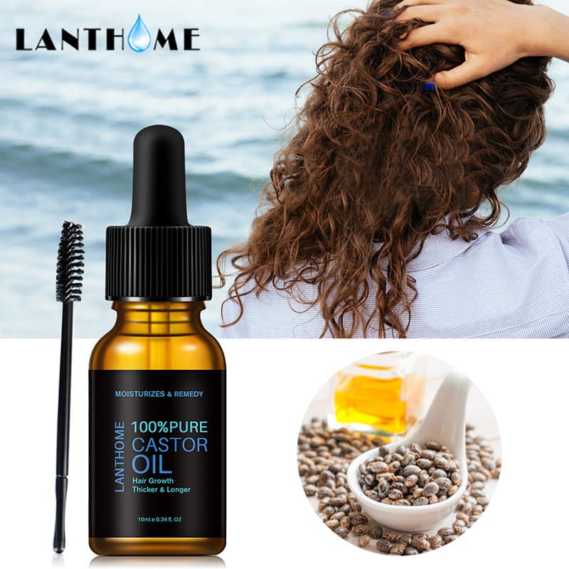 Óleo De Rícino Para Crescimento Capilar , Líquido Nutritivo Essencial Cílios E Sobrancelhas 10ml