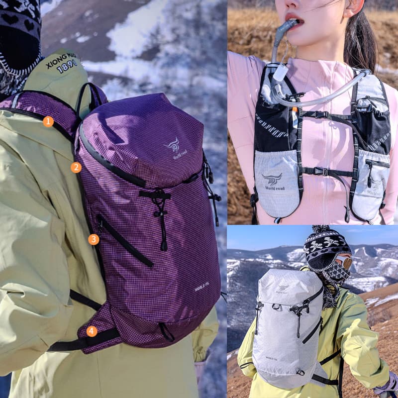 Saco de escalada leve 15L caminhadas escalada Cross Country correndo esqui leve mochila profissional ao ar livre