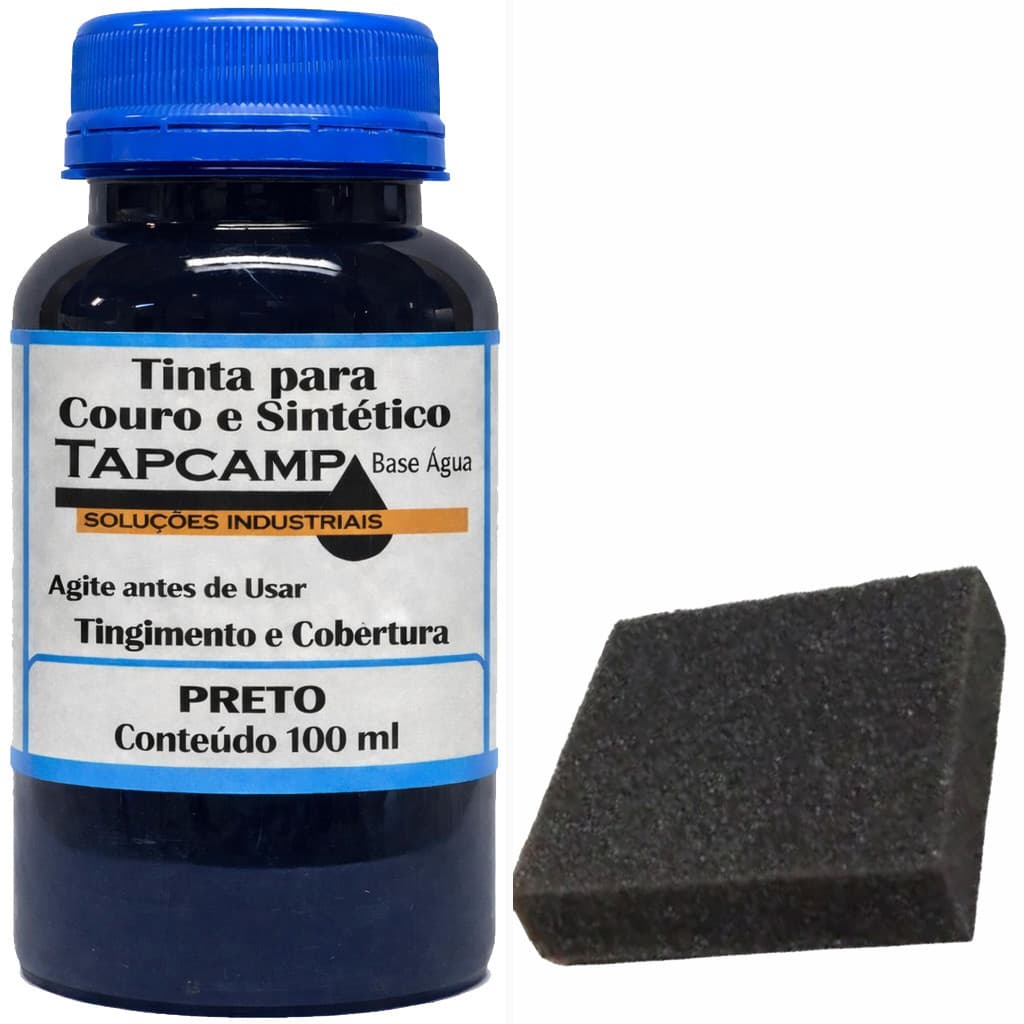Tinta Para Couro Preto Plástico Banco Carro Sapato Sofá 100ml