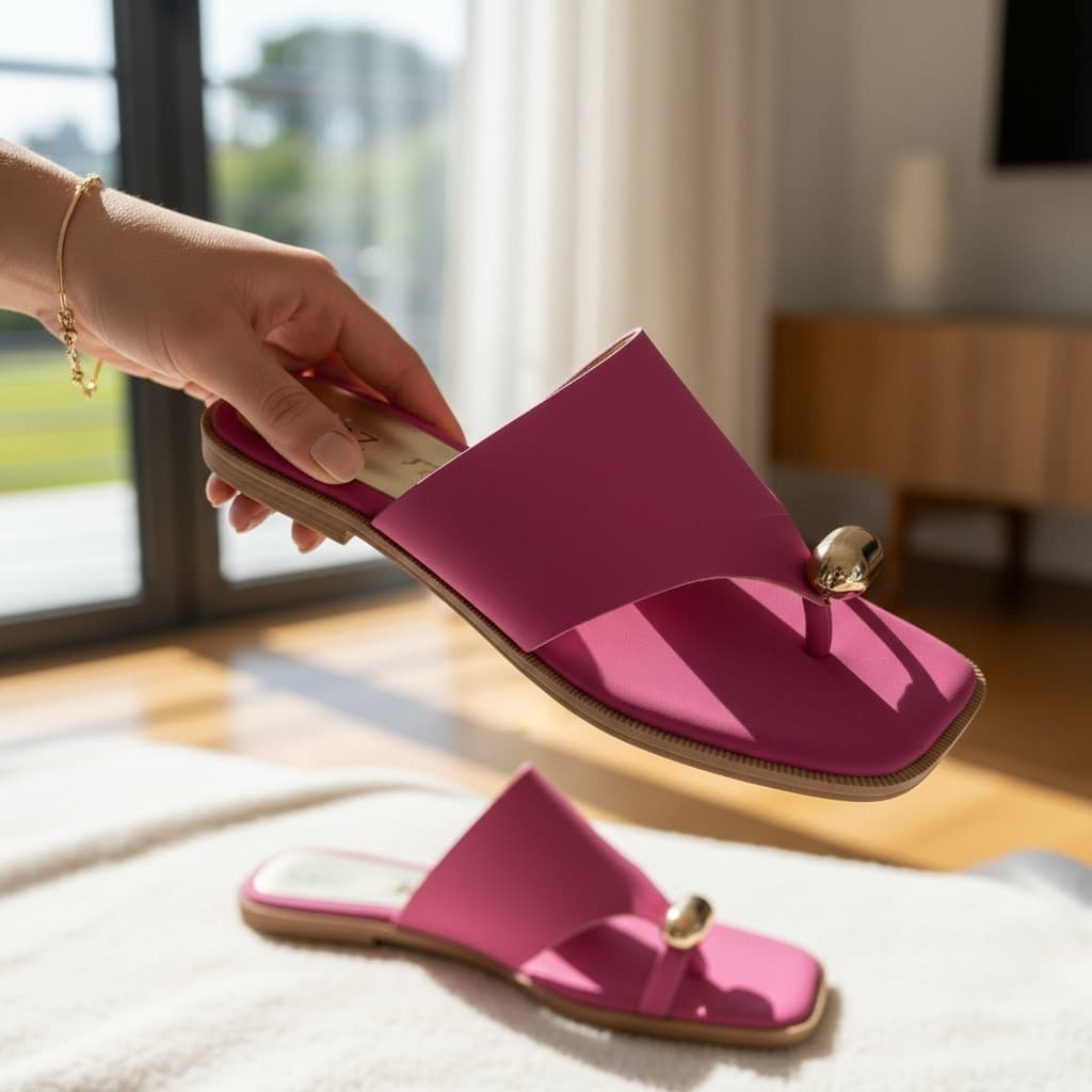 Sandália Rasteira Feminina Elegante Confortável Macia Luxury
