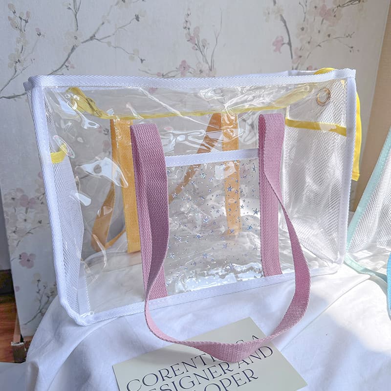 Muito verão ~ grande capacidade ins saco de geléia transparente verão feminino à prova dwaterproof água natação Fitness