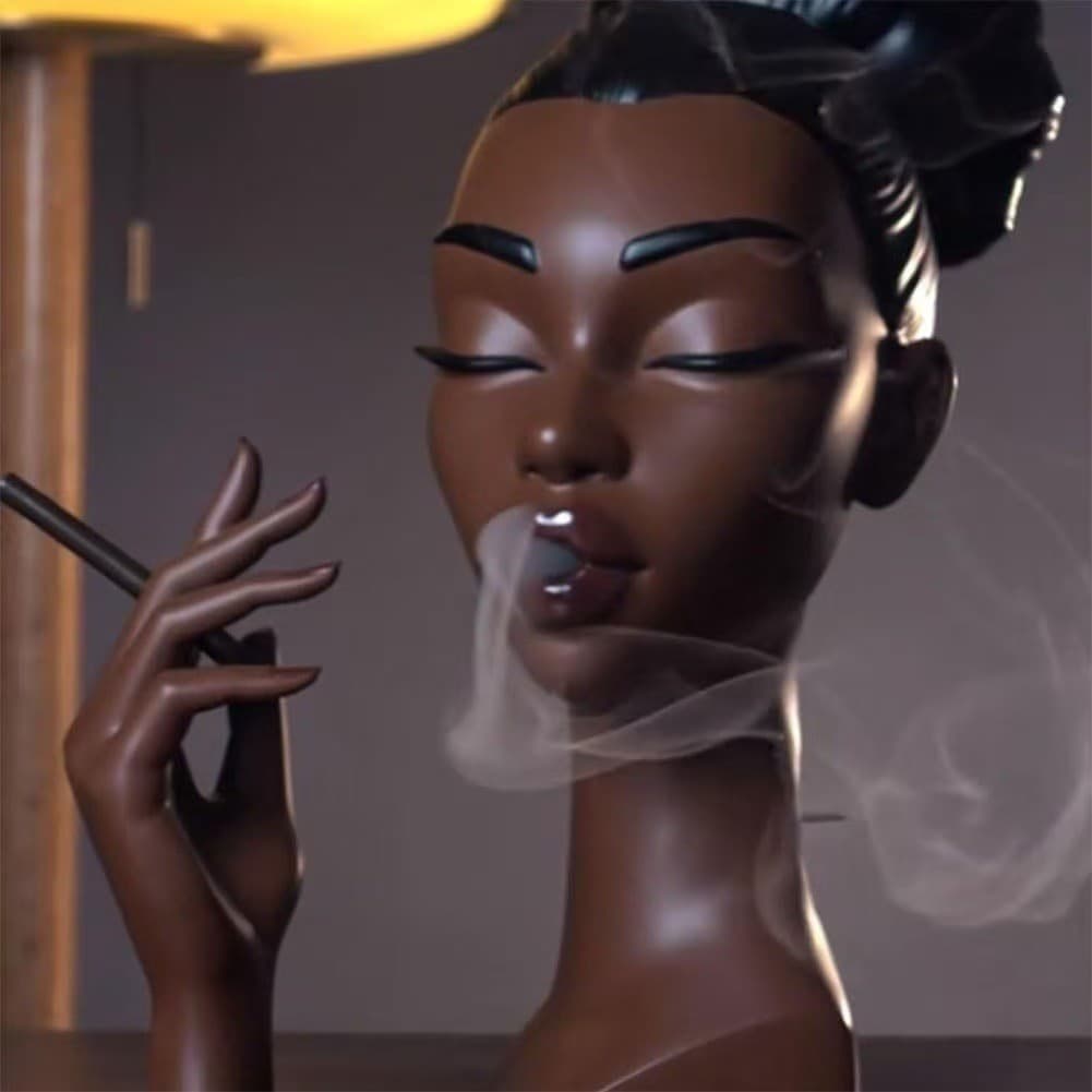 Preto senhoras queimador de incenso criativo decoração de mesa personagem escultura sala de estar fornecimento transfron