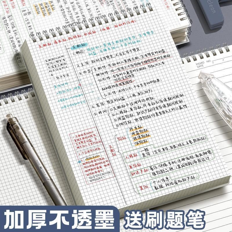 Caderno Flip-Up bobina caderno grade caderno b5 engrossado estudantes universitários pós-graduação exame de admissão esc