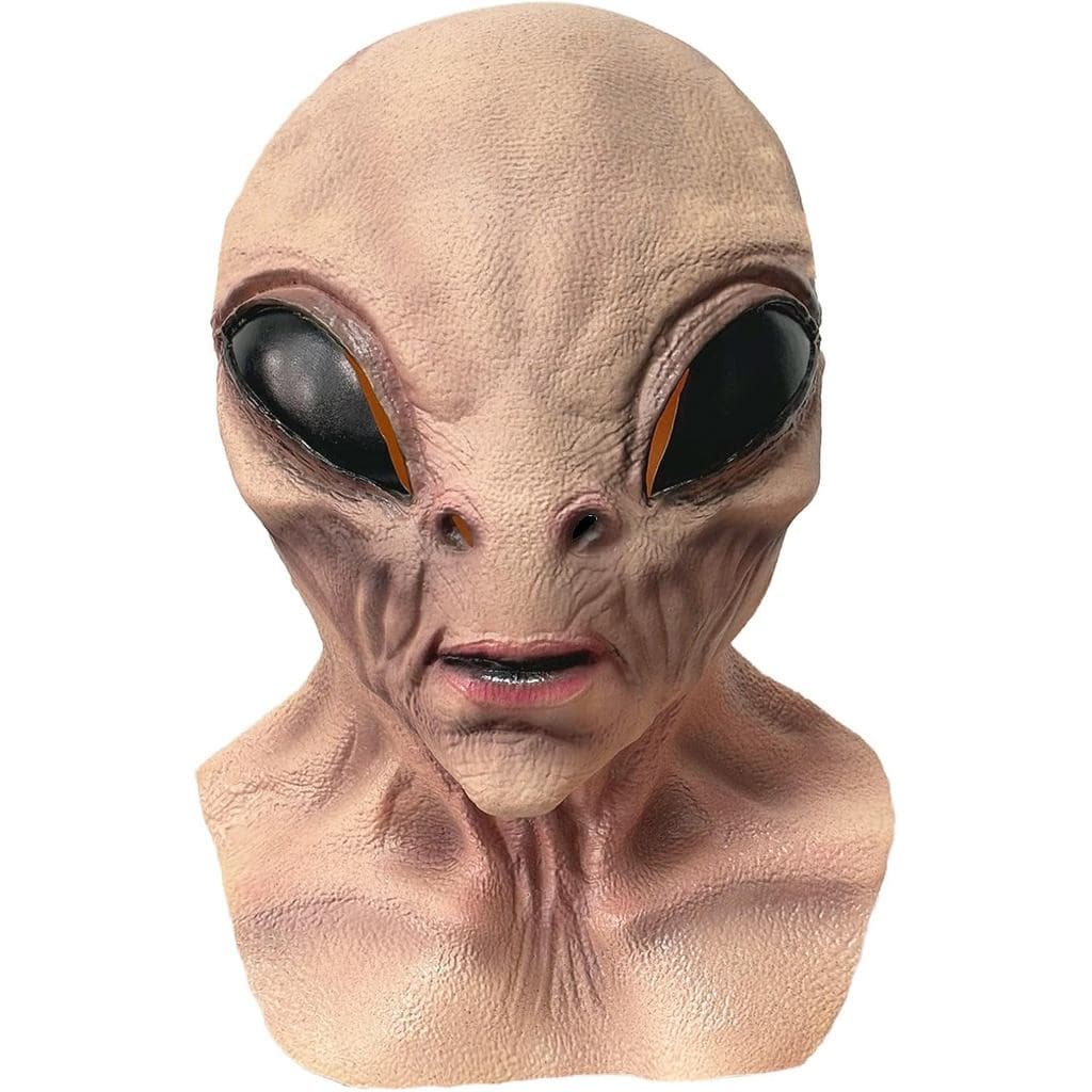 Máscara Alienígena, Máscara de Cabeça de OVNI de Terror para Fantasia de Halloween, Acessório de Látex para Festa a Fant