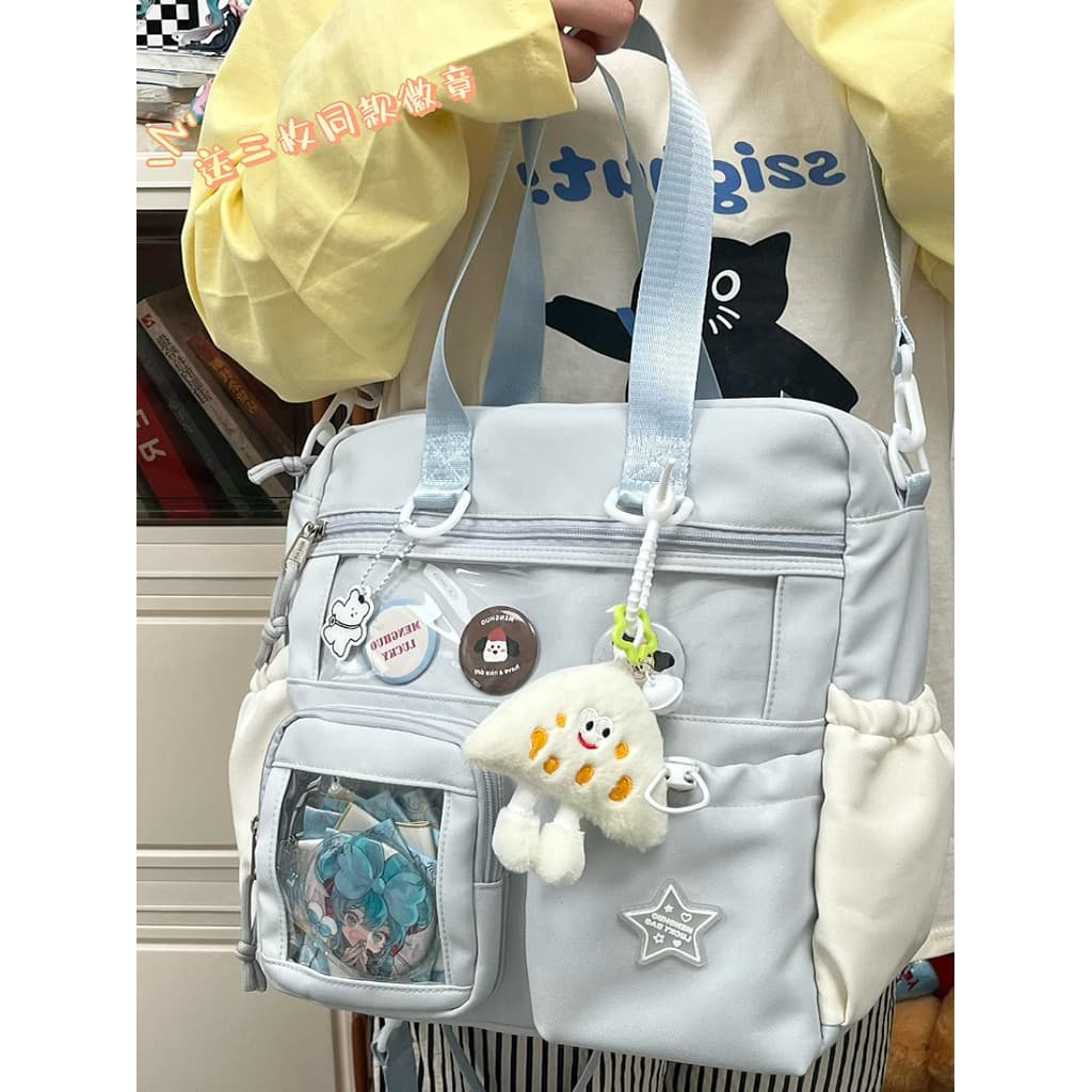 Mochila feminina estilo japonês bolsa de dor bolsa mensageiro de ombro ins versão coreana estudantes do ensino médio bol