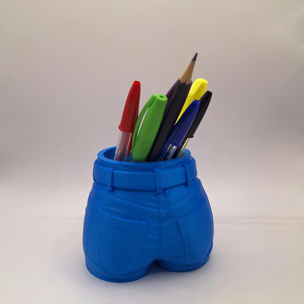 Porta Canetas E Lapis Shorts Jeans Mesa Porta Objetos Trecos