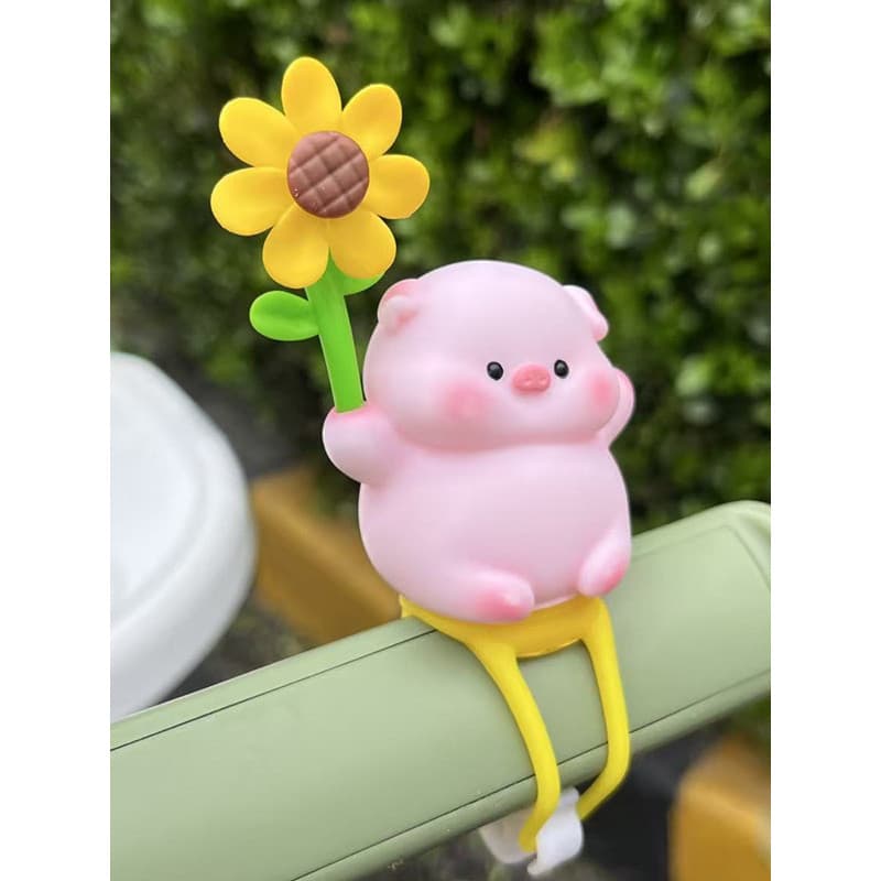 Pigggy pendurar no carrinho de bebê brinquedo pingente carrinho de bebê rotativo moinho de vento decoração andando bebê