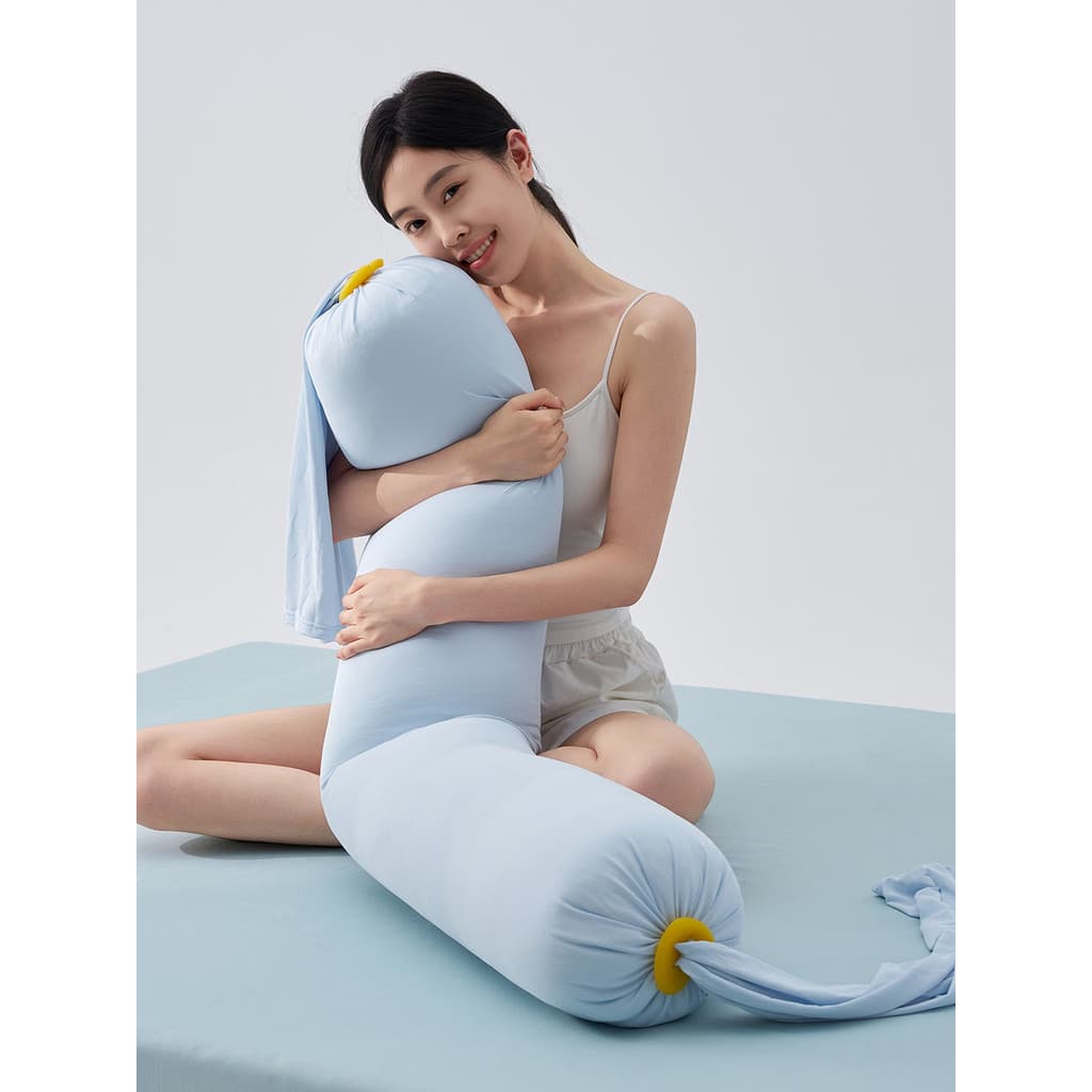 Novo simples elegante cor sólida quente elegante multifuncional sofá travesseiro crianças adulto lado dormir clipe perna