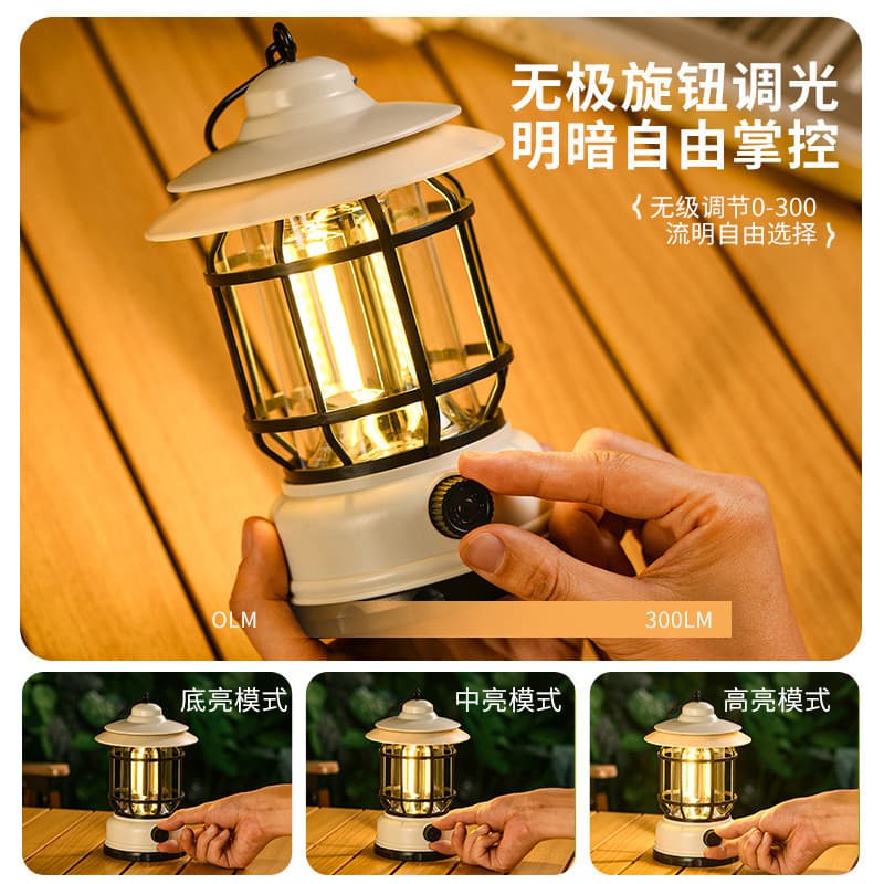 Luzes de acampamento ao ar livre bateria longa vida tendas noite mercado iluminação luzes cavalo recarregável luzes acam
