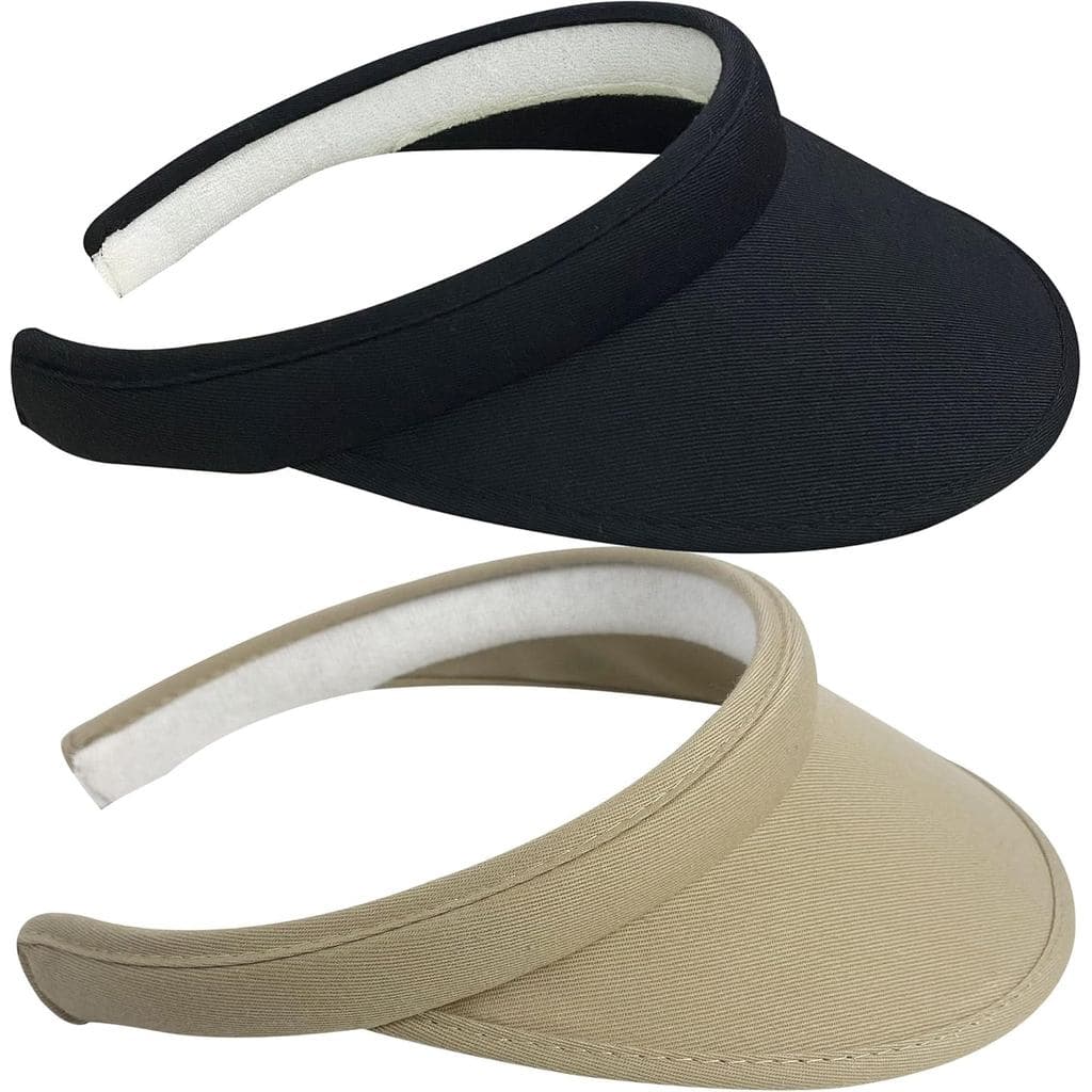 Conjunto de 2 chapéus de sol para mulheres e homens, chapéu de sol com aba larga e presilha para esportes ao ar livre, g