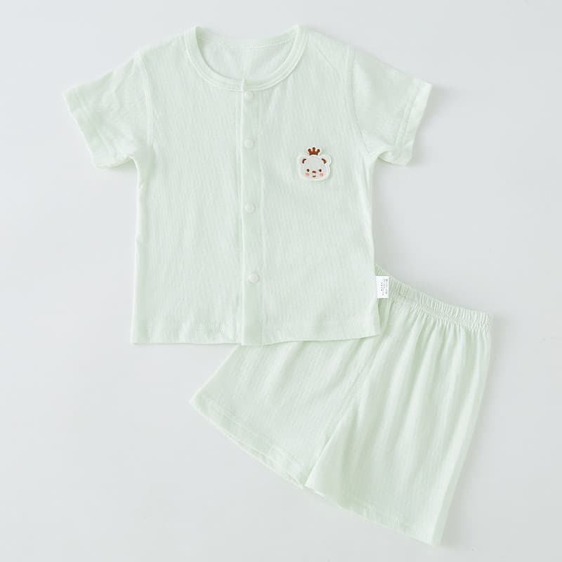 Bebê de manga curta terno puro algodão verão fino Homewear pijamas dividir roupas das mulheres dos homens bebê verão rou