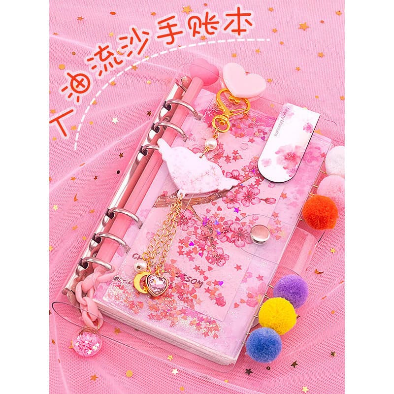 Manual de Glitter fantasia simples estilo ins menina bonito conjunto de manual de influenciador destacável de folhas sol