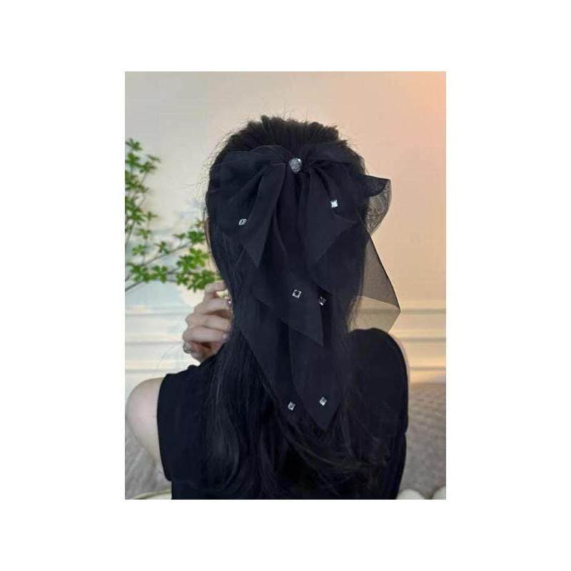 Moda acessórios para o cabelo clipe feminino 2023 novo estilo neve gaze arco grampo de cabelo cabeça traseira tubarão cl