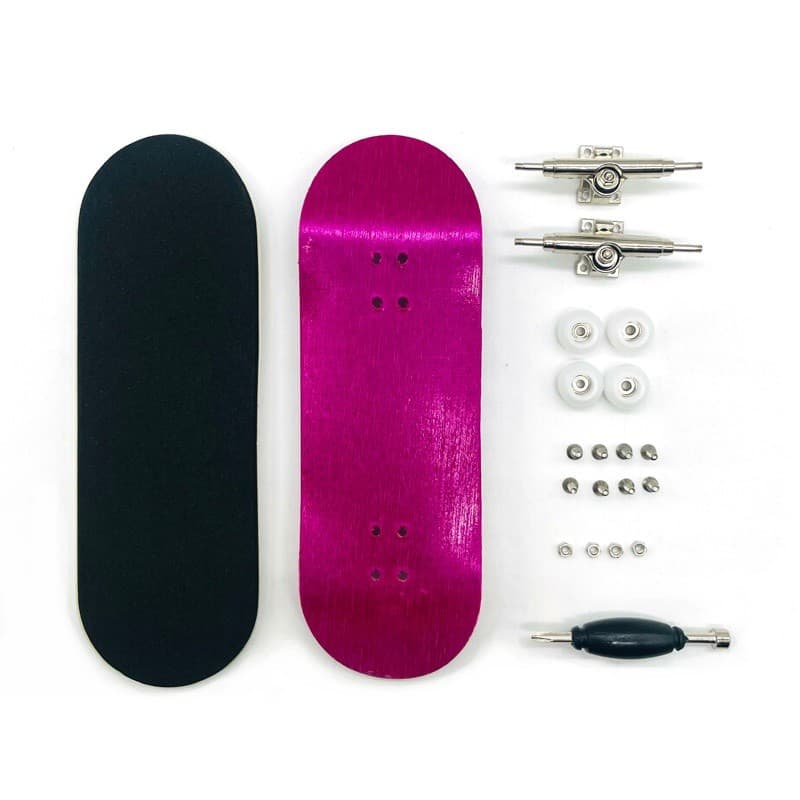 Skate De Dedo Profissional De 32 Mm Com Suporte De Liga De Madeira De Bordo De 5 Camadas E Roda De Rolamento