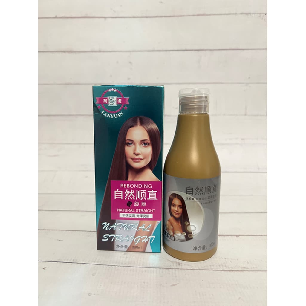 Lanyuan creme de alisamento de cabelo, amaciante sem clipe, água, suavização de cabelo, não machuca o cabelo, íon perman
