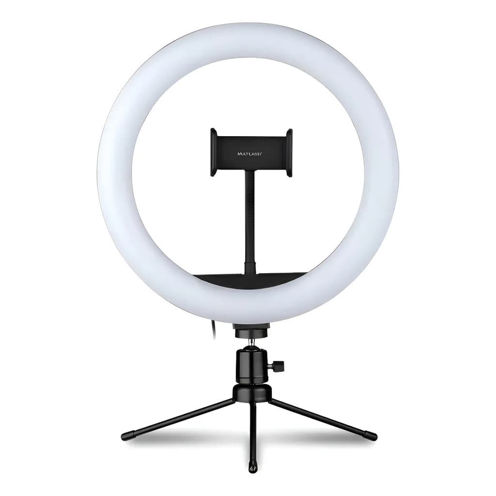 Ring Light Led De Mesa 8 Polegadas Tripé Suporte 3 Cores
