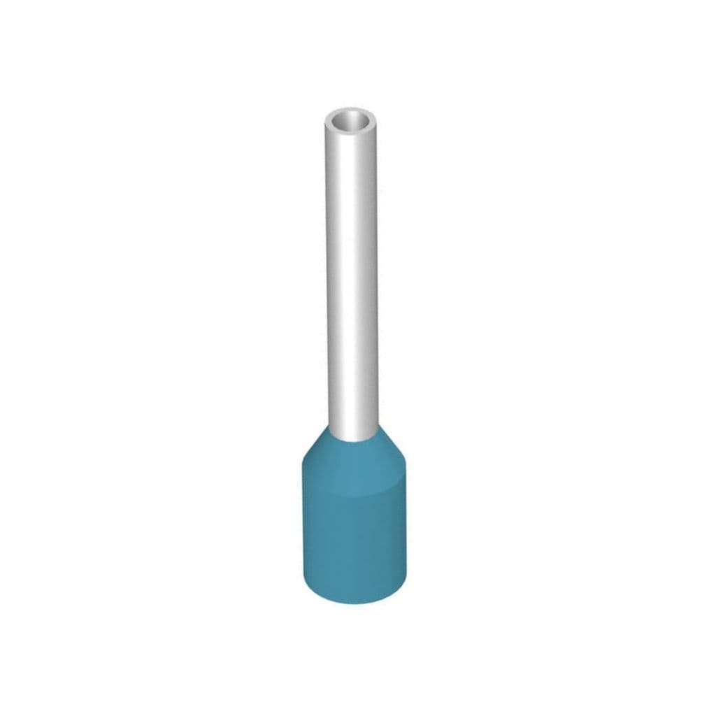 Terminal Tubular (ilhos) 0,34mm (22awg) Pre-isolado Turquesa