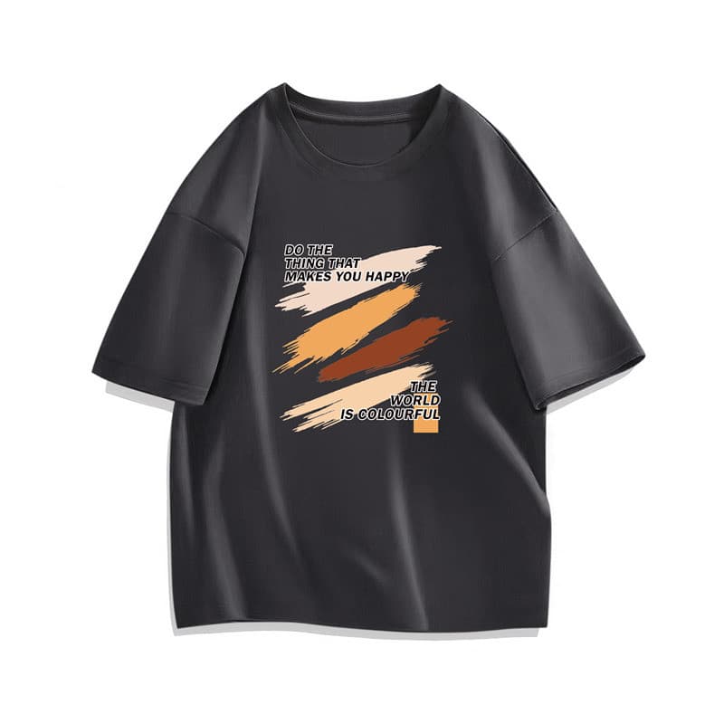 Meninos de manga curta camiseta masculina verão puro algodão masculino Plus Size camiseta meia manga ligeiramente caído