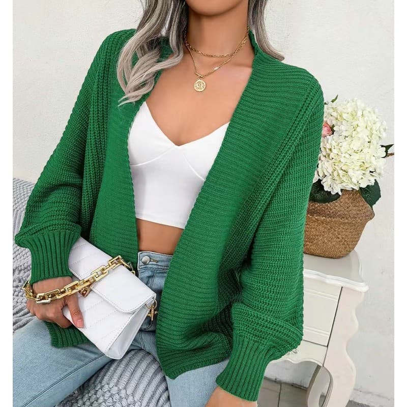 Cross-Border outono inverno novo estilo europeu americano Casual morcego manga comprida solto Cardigan malhas camisola