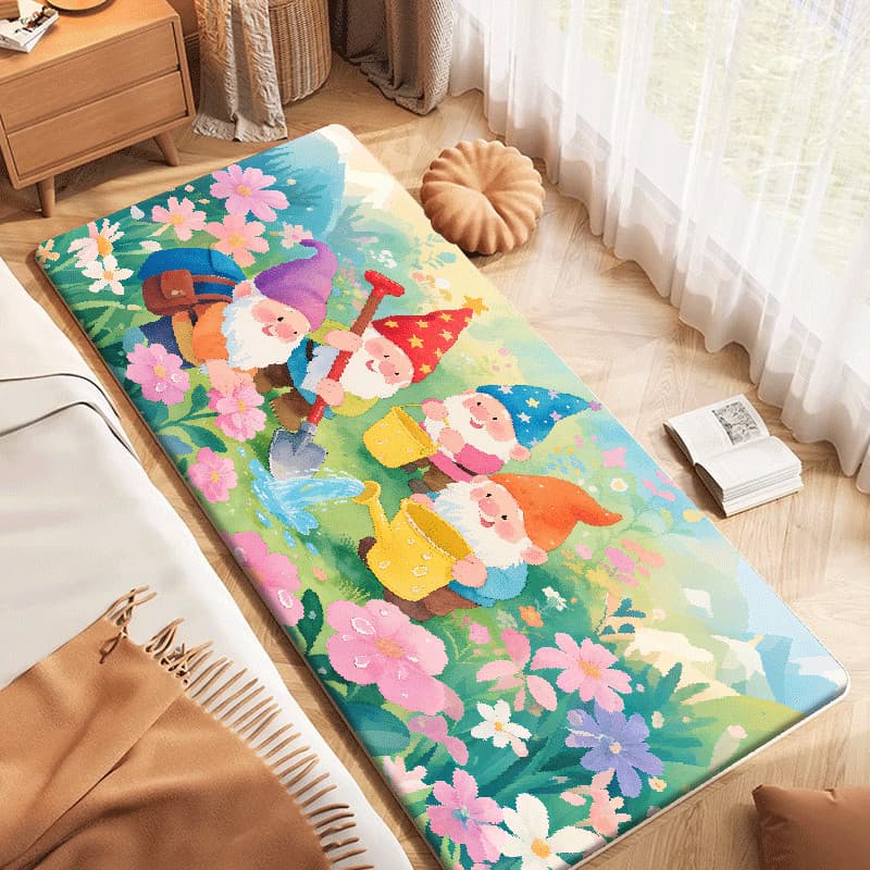 Meninas quarto cabeceira tapete estilo dos desenhos animados tira longa antiderrapante engrossado crianças bonito quarto