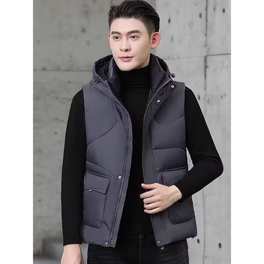 Outono inverno tamanho grande colete moda masculina All-Match colete superior com colete de algodão quente para baixo ja