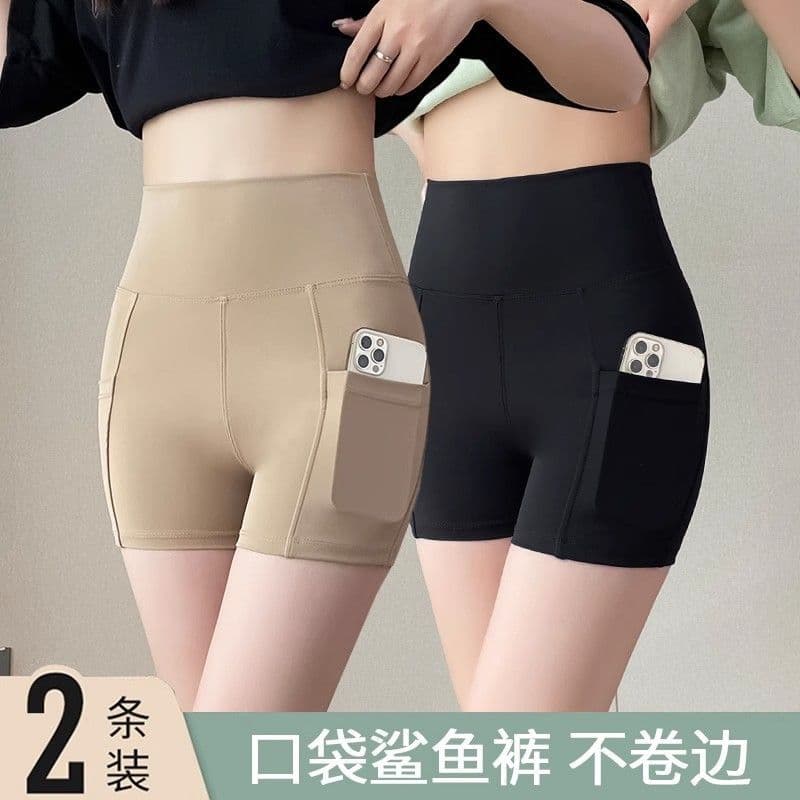 Controle Abdominal Calça legging academia Legging Yoga Feminina Novo estilo de bolso tubarão Leggings feminino Anti-refl