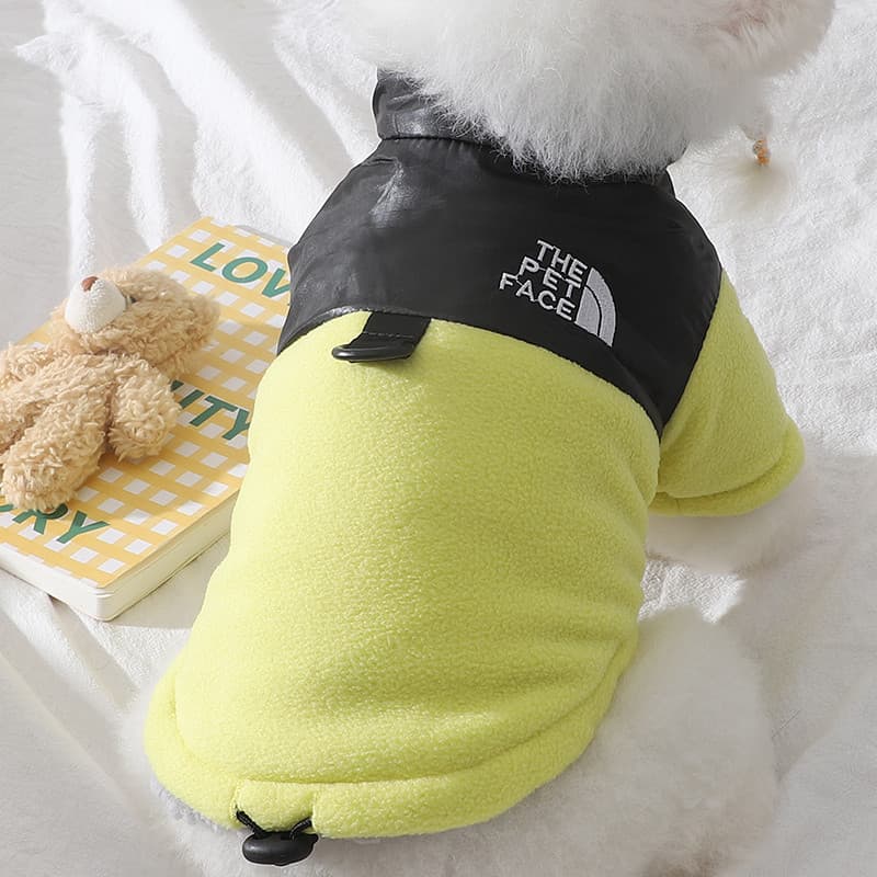 Bichon roupas de inverno para cães pequenos, inverno com fivela de tração, roupas acolchoadas de algodão quente, Snap-On