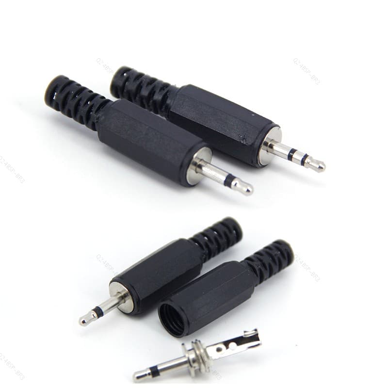 Áudio 2.5mm Macho jack 2 3 Pólos 2.5 Mono Estéreo Plug Cabeça Conector Plugues Para Telefone Fone De Ouvido diy a1 BR24B