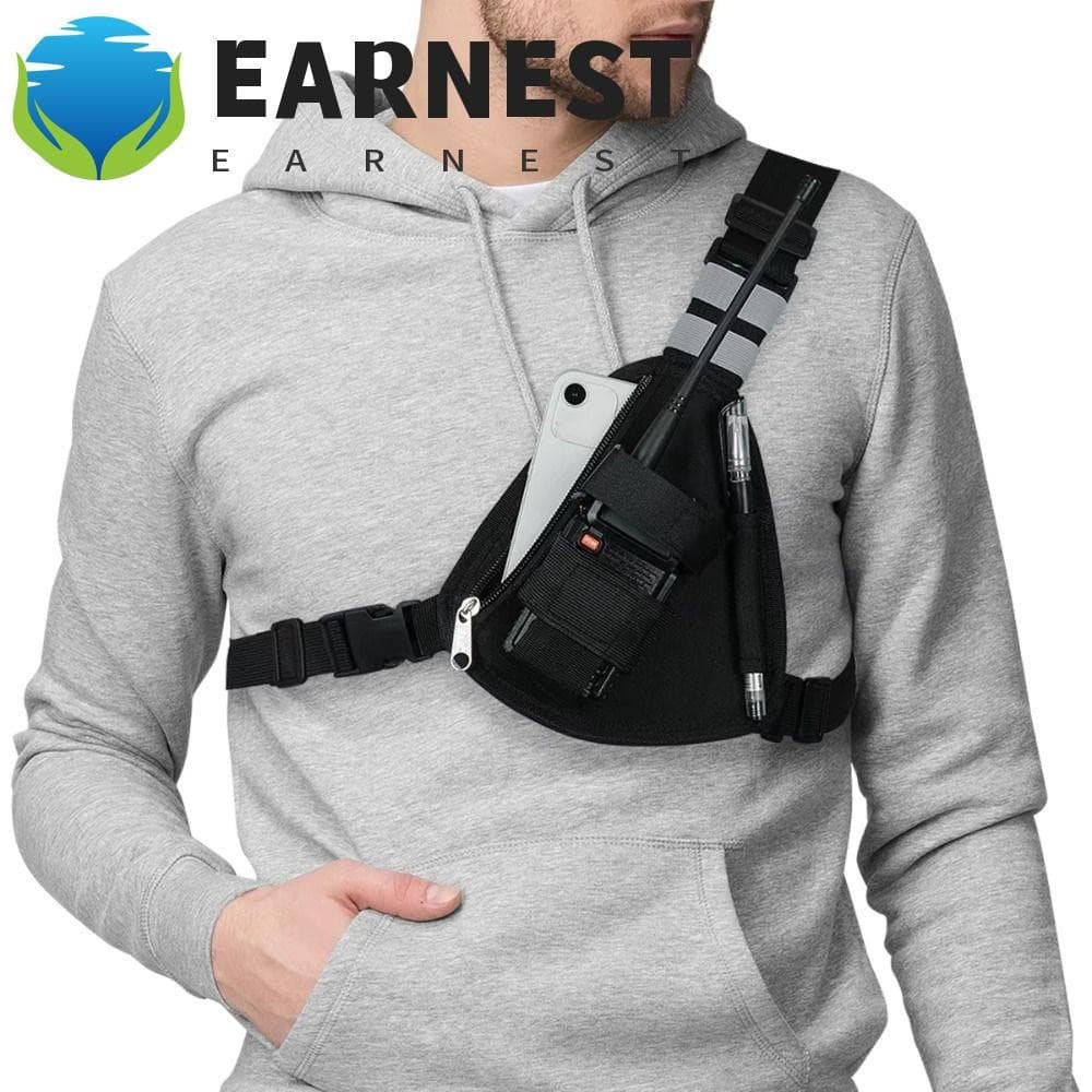 Bolsa de Ombro para Rádio EARNEST, Bolsa Transversal Ajustável em Tecido Oxford para Walkie-Talkie SRPI