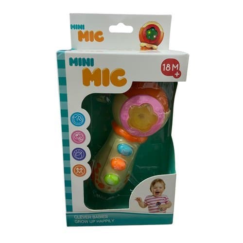Brinquedo Microfone Infantil Musical Som Interativo Colorido Portátil Diversão