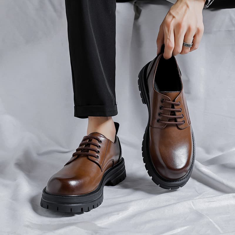 Primavera baixo-Top Martin botas estilo britânico Formal Wear negócios casamento noivo sapatos de couro masculino de sol