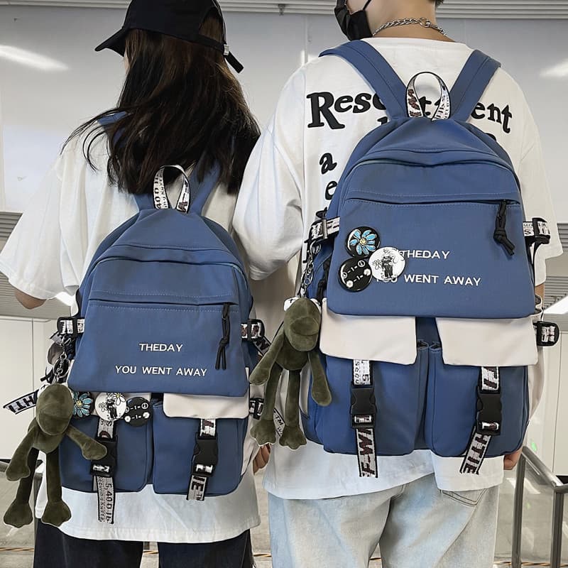 Estudantes do ensino médio mochila masculina estudantes universitários ins na moda legal grande capacidade computador mo
