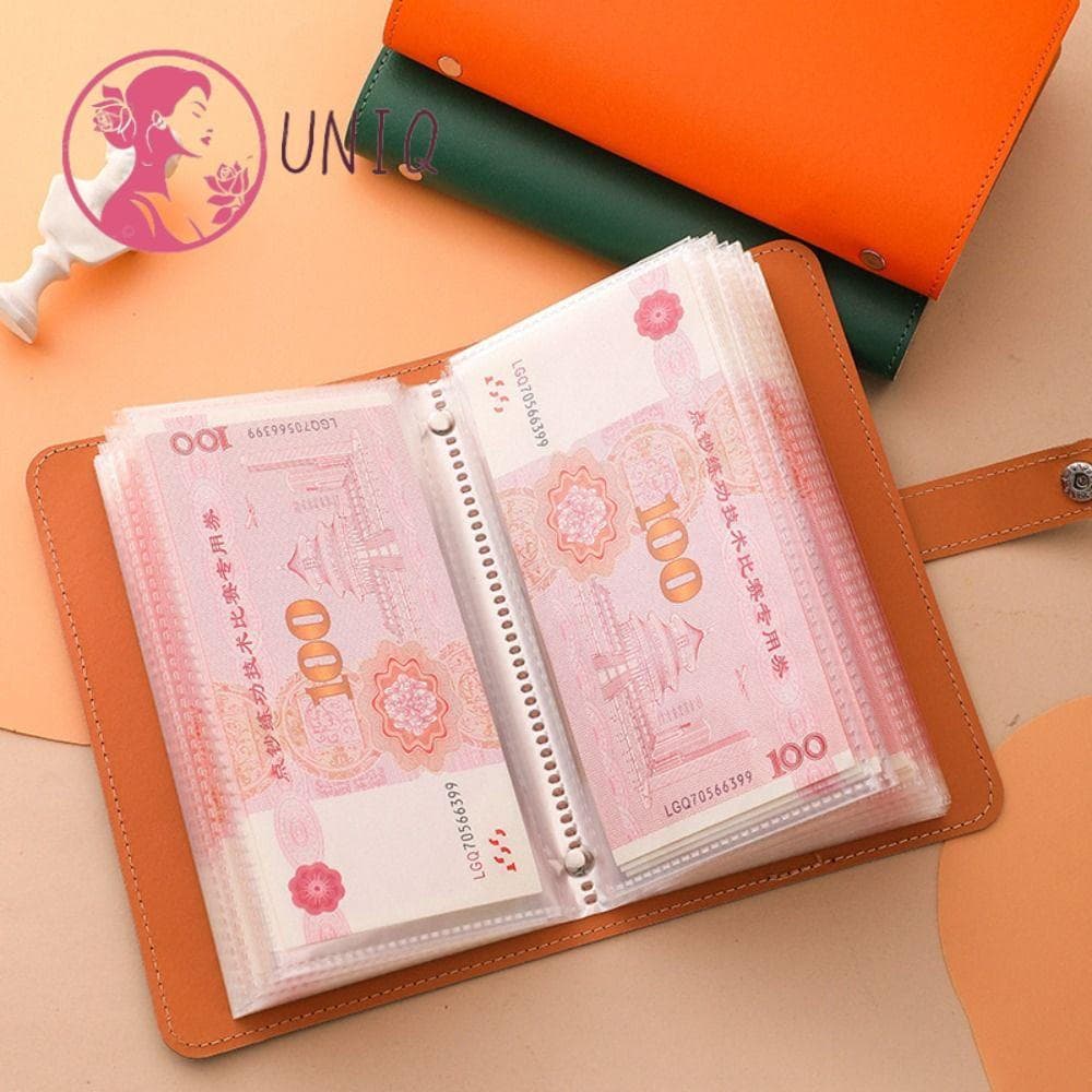 UNIQ 100 Envelopes Challeng Para Economizar Dinheiro , Mini Desafio De Poupança De Fichário À Prova D'água , Grande Capa
