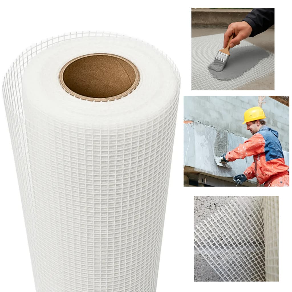 Tela Fibra de Vidro Branca Reforço Construção 1m x 10 metros