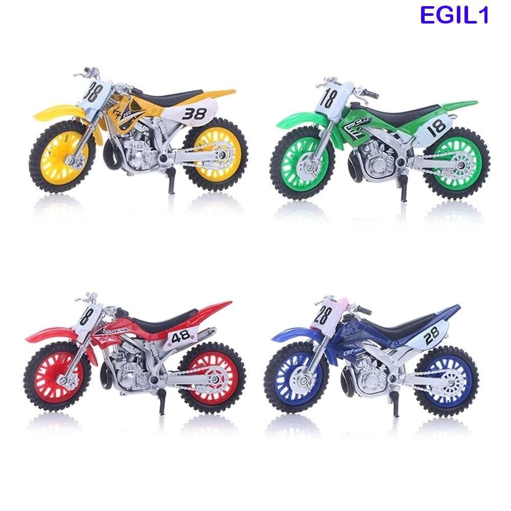 EGIL1 Brinquedo De Motocross De Liga , Modelo De Motocicleta De Simulação De Coleção , Metal Para Com Função Deslizante