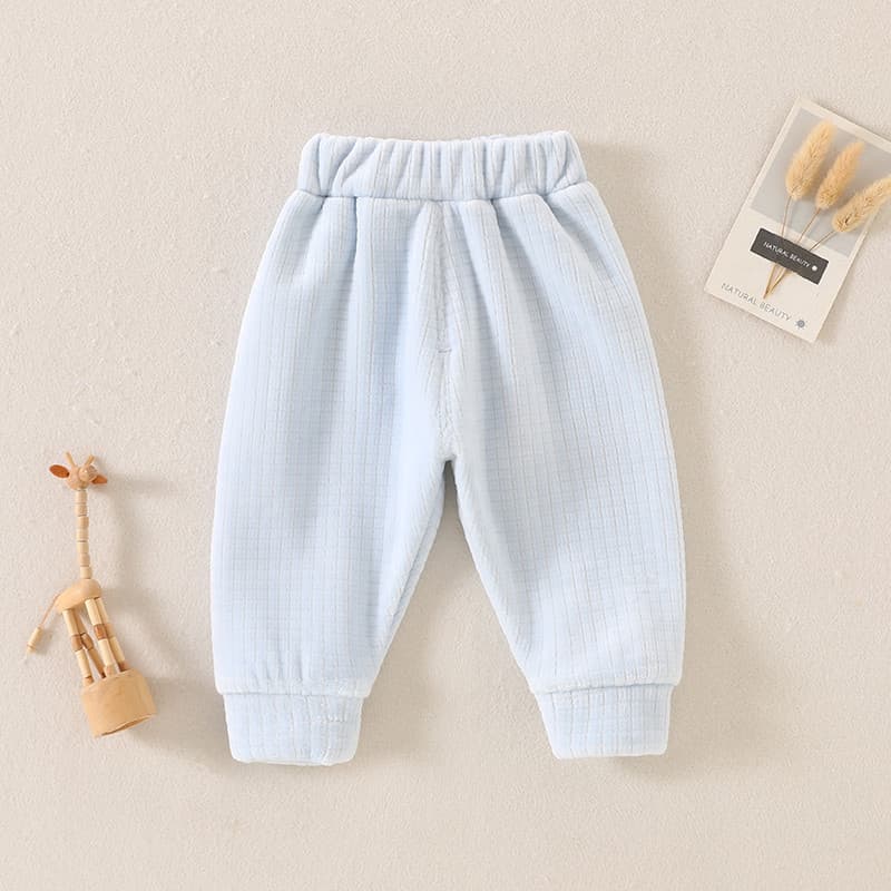 Outono inverno estilo bebê velo-calças de lã engrossado quente Sweatpants bebê calças quentes de uma peça de lã Casual L