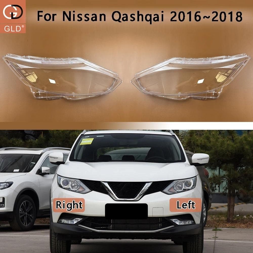 Tampa Do Farol Transparente Abajur Lente Escudo Plexiglass Peças De Reposição Automotivas Para Nissan Qashqai 2016 2017