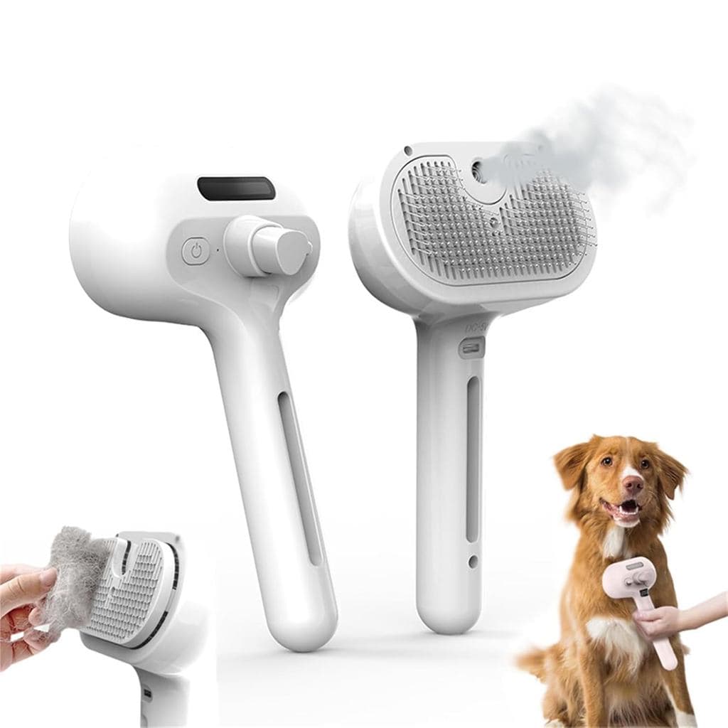 Escova de Massagem com Névoa Sheddymist Puffgroom Groomflow, Escova para Cães Easepicks Dog Ease Picks, Furrybasics Groo