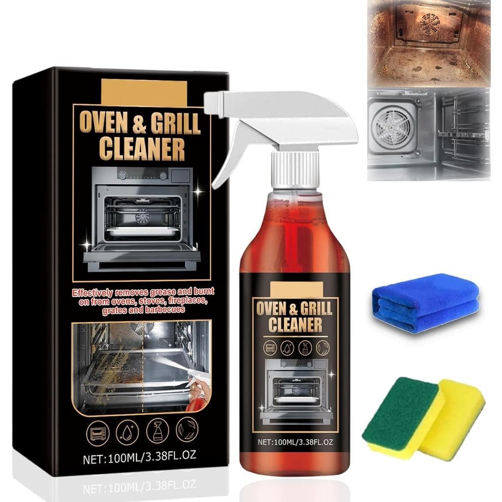 Spray Limpador de Forno e Grelha, Spray para Sujeiras Gordurosas, Desengordurante Multifuncional Potente em Espuma para