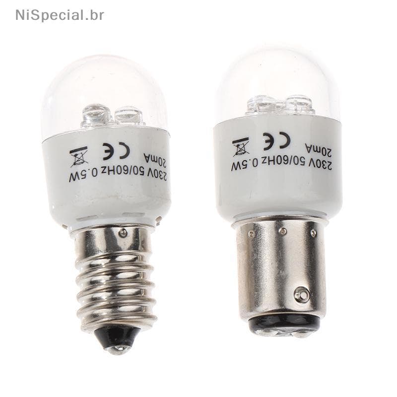 [Nis] 1pce Lâmpada LED De Costura BA15D/E14 Luz Iluminada 0.5W AC 190-250W Máquina Doméstica [BR]