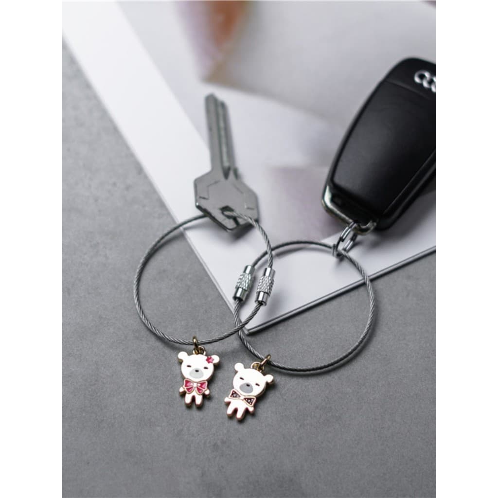 Simples Metal Victor anel casal chaveiro High-End carro chaveiro presente criativo masculino feminino chaveiro
