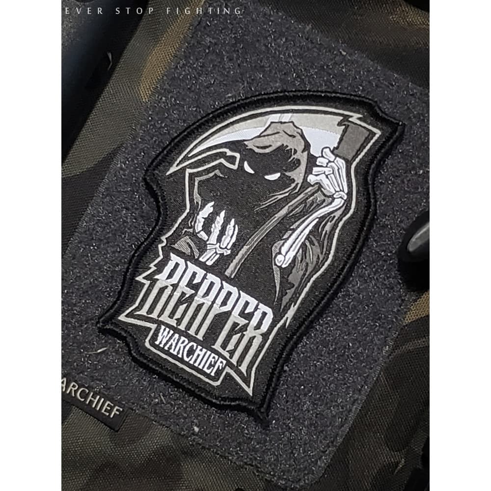Colheitadeira de vida tática foice Velcro emblema braçadeira moral emblema DIY ventilador militar emblema roupas mochila