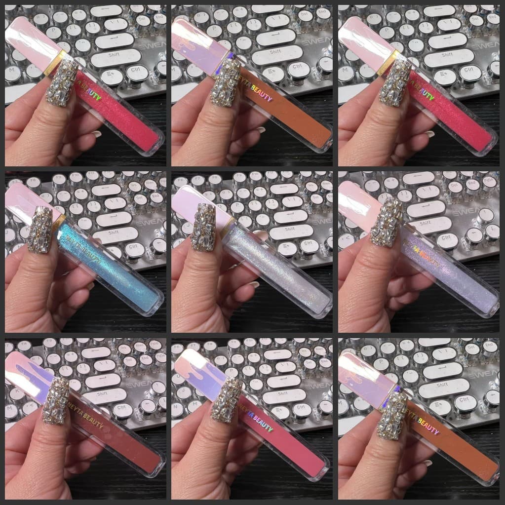 Frete grátis brilho labial transparente brilhante brilho labial espelho brilho labial vários veludo à prova d'água brilh